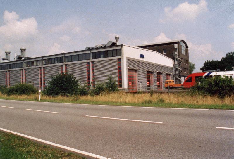 AKN Werkstatthalle in Kaltenkirchen Sommer 2002