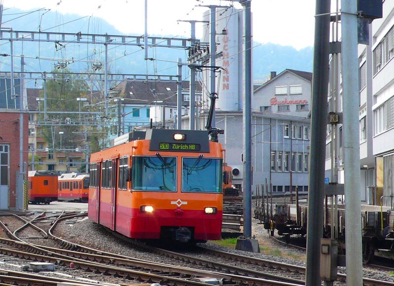 Alle Typen der Uetlibergbahn beim Depot Giesshbel am 23.09.08.