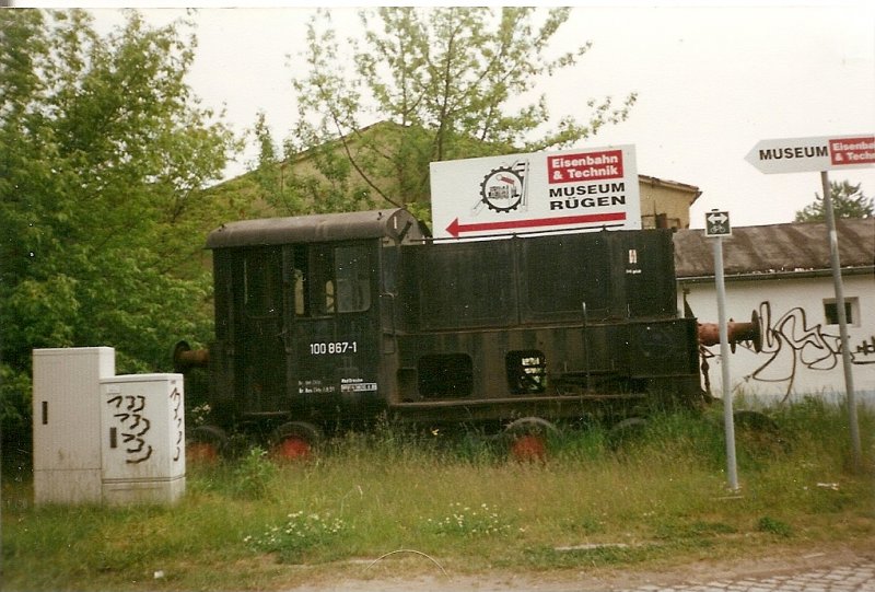Als Wegweiser fr das Eisenbahn-& Technikmuseum in Prora dient die ehmalige 100 867 die in Prora steht.Von hier aus ist es nicht mehr weit zum Museum.