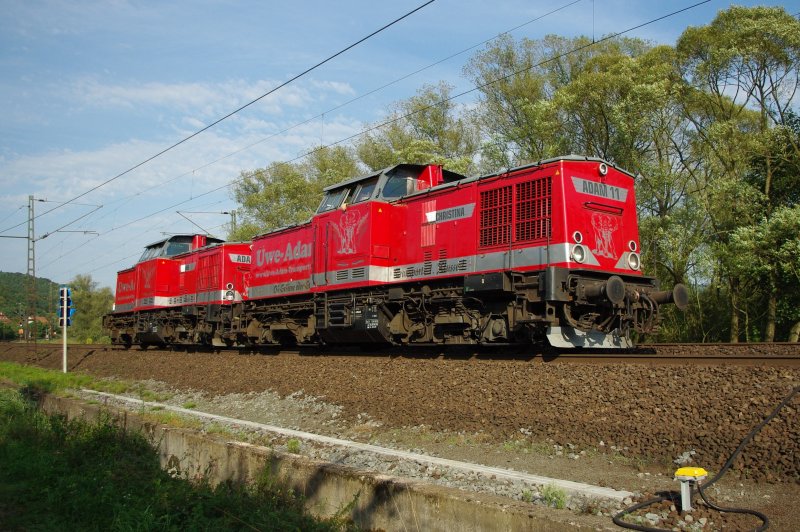 Am 01.09.2009 kamen uns zwischen Mecklar und Bad Hersfeld  Christina  und  Rex  quasi Hand in Hand entgegen, oder anders: ADAM 11 und ADAM 12. Gru zurck an den Tf!