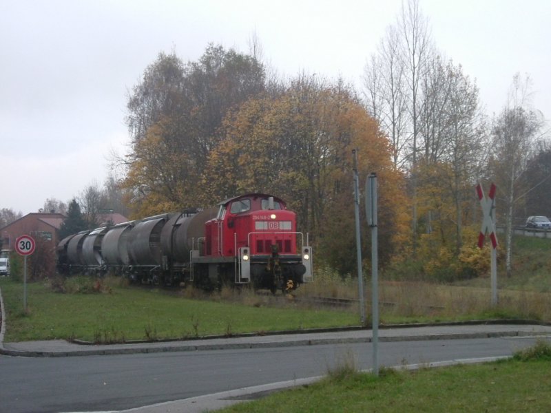 Am 02.11.2005 war 294 148 mit einem Gterzug unterwegs in Richtung Amberg (Strecke Amberg-Schnaittenbach)!