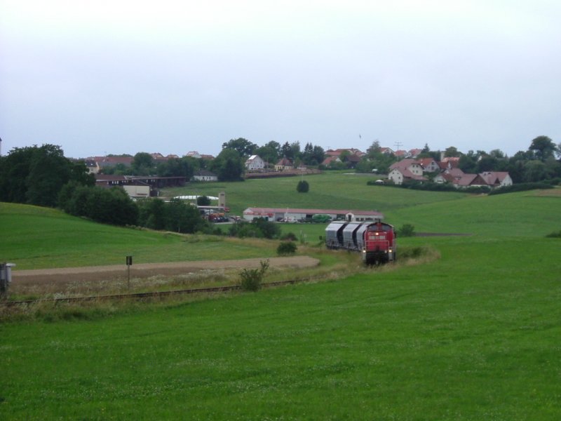 Am 05.07.2007 war eine 294 auf dem Weg nach Hirschau! Hier bei Gebenbach. (Strecke Amberg-Schnaittenbach)