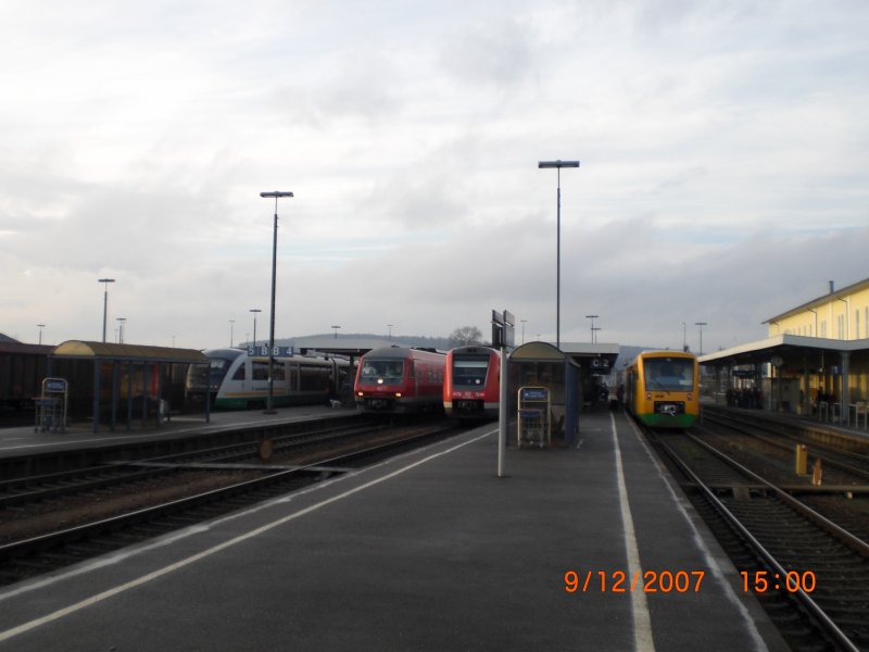 Am 09.12.2007 war voller Bahnhof in Schwandorf.