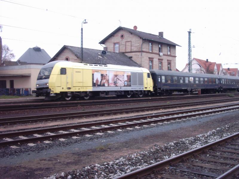 Am 10.04.2005 fuhr ein Sonderzug aus Wrzburg nach Heidelberg durch Stockstadt(M) mit der Baureihe ER 20 001.