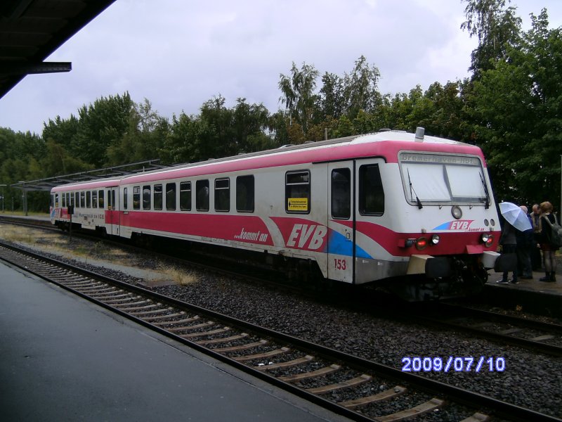 Am 10.07.2009 kam V153 der EVB nach Cuxhaven. Meiner Meinung nach war das ein Zufall, da auf der Strecke Bremerhaven - Cuxhaven eigentlich nur Lint41 verkehren.