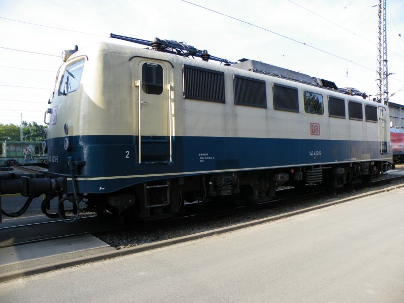 Am 10.Mai 2009 stand die 140-423 anl�ssig der 100-Jahr Feier des Rangierbahnhofes Seelze im Betriebswerk zur Schau.