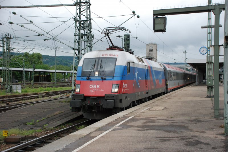 Am 15.05.2009 hat die Russland-Lok (1116 084-3)in Stuttgart vorbei geschaut. Jetzt fehlt Mir nur noch eine L�nderlok. Wer in W�rgl war der weis welche.....