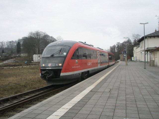 Am 15.3.2009 fuhr ein RE6 nach Tessin in Bad Doberan aus.