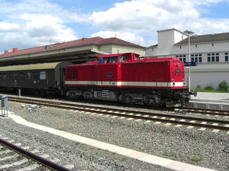 am 16.05.2009 als Sonderzug Gera HbF-Zeitz in Gera HbF