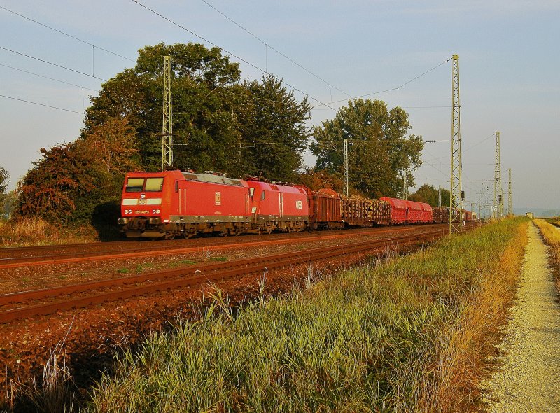 Am 25.08.2009 begnete mir eine 185 xxx vor eine kalten 1116 der BB. Mangolding