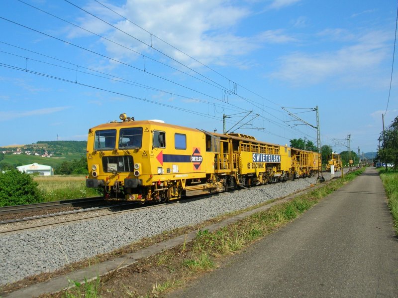 am 2ten Tag der 2Teil des Gleisbauarbeiten Zug zwischen Eimeldingen und Haltingen