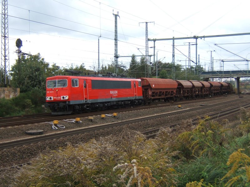 Am 30.9.2007 fuhr 155 122 ,mit einem Gemischten aus Piesteritz 
richtung Berlin,an mir vorbei.
