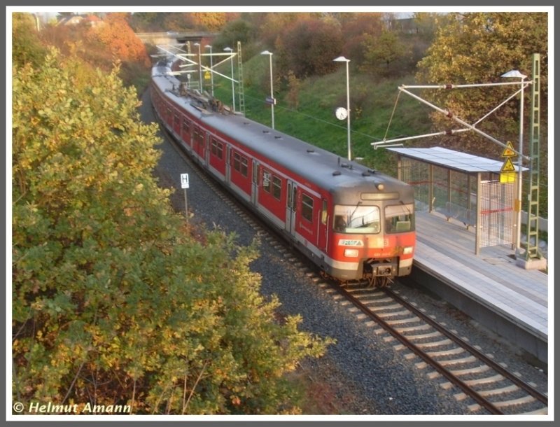 Am 31.10.2008 wurde die neue S-Bahn-Station Schwalbach Nord an der Linie S3 nach Bad Soden erffnet und bindet seitdem das Gewerbegebiet Nord am Kronberger Hang in das Netz des PNV ein. Am 02.11.2008 fuhr ein Vollzug in Fahrtrichtung Bad Soden mit 420 303 und 420 297 in die Station ein. 