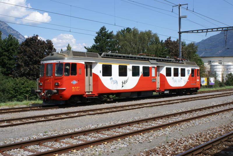 Am 7.8.09 steht der ABDe 537 509-2 abgestellt in Martigny.