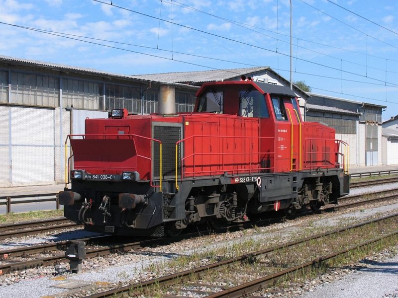 Am 841 030-0 auf Bahnhof Rorschach am 19-8-2008.