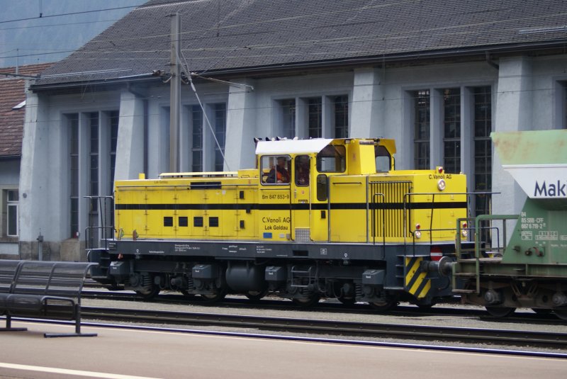 AM 847843-9 der Baufirma C. Vanoli aufgenommen am 31.03.2009 in Erstfeld.