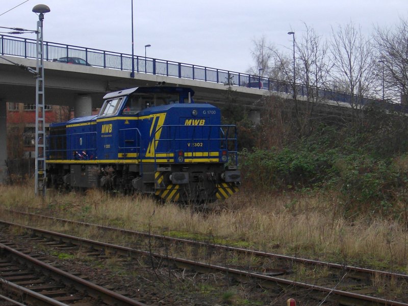 Am 9.01.08 war die V2302 der MWB in Wismar unterwegs.