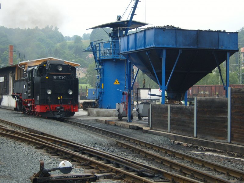Am Abend des 27.06.2009 konnte ich diese schne Aufnahme vor der Freital-Hainsberger Lokbehandlungsanlage machen. Zur Zeit am meisten im Einsatz die 99 1771-7.