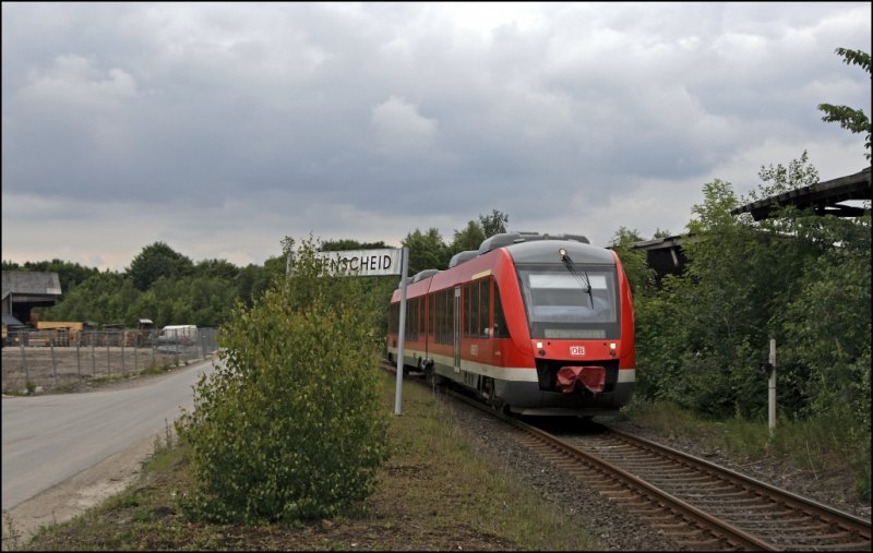 Am Nachmittag des 05.06.2009 erreicht dieser 648er als RB52  Volmetalbahn  den Endbahnhof Ldenscheid.