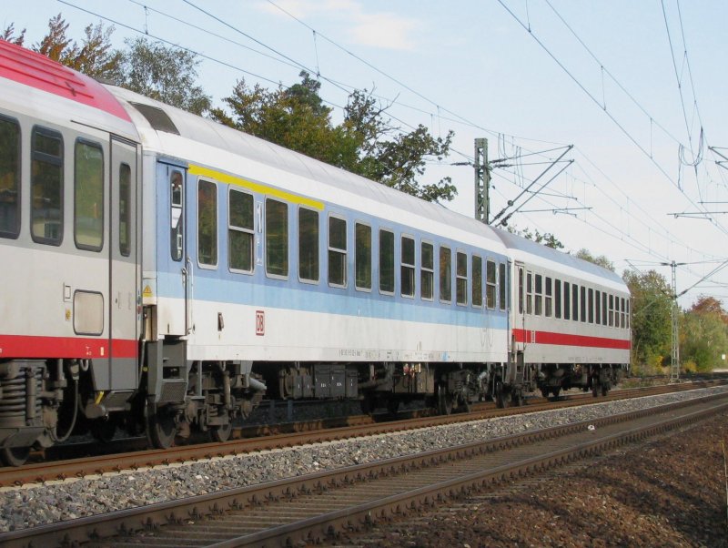 Am Schluss des EC 112 wurden am 8.10.2008 diese beiden IR Wagen von Klagenfurt nach Mnchen berfhrt.