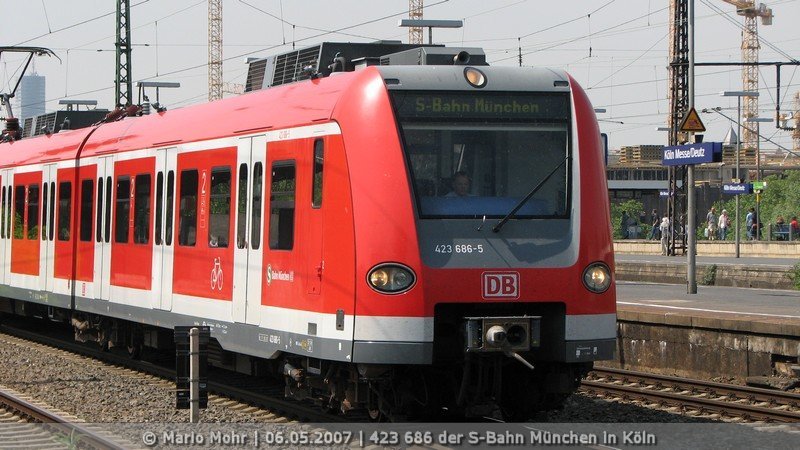 Am Sonntag verirrte sich auch dieser 423 der S-Bahn Mnchen nach Kln Messe/Deutz ;-)