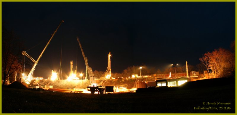 Am Wochenende fanden wieder umfangreiche Bauarbeiten am Kreuzungsbauwerk Nord in Falkenberg/E. statt.