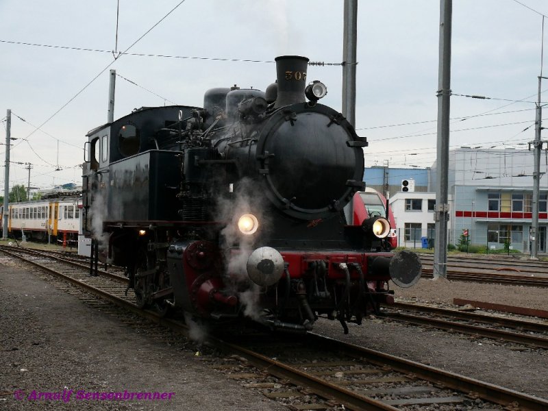 AMTF-507 (ex Cokerie-Zeebrugge), C-Kuppler Typ KDL7=Kriegsdampflok, Hersteller: Energie-Marcinelle(B), Baujahr 1946, Fabriknr.481
10.05.2009
Luxemburg Feier 150 Joer Eisebunn