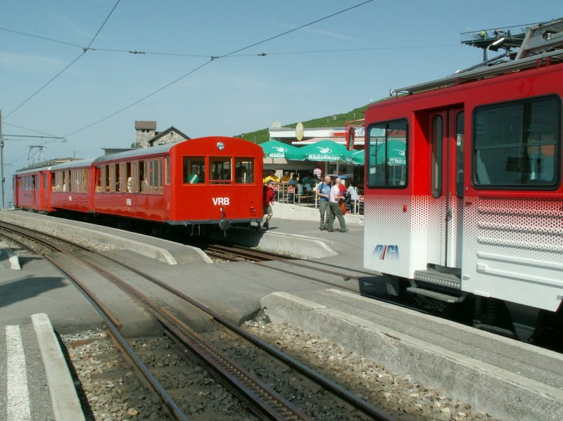 An diesem schnen Tag war der Andrang der Einheimischen und Touristen gross und die Bahnen hatten viel zu tun um alle auf
die Rigi,die  Knigin der Berge  zu bringen.Rigi-Kulm 23.05.09