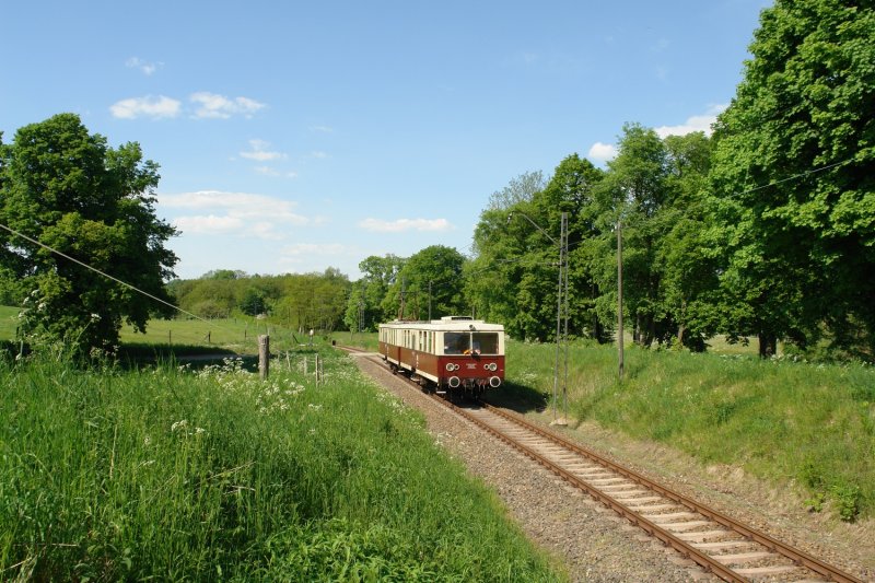 An diesen Fotostandpunkt in Dahmsdorf habe ich weniger gute Erinnerungen, da ich durch viele Brennesseln durchsteigen musste, um auf die Anhhe zu kommen. Wenigstens habe ich eine Vorbeugemanahme gegen Rheuma erhalten. (12.05.08)