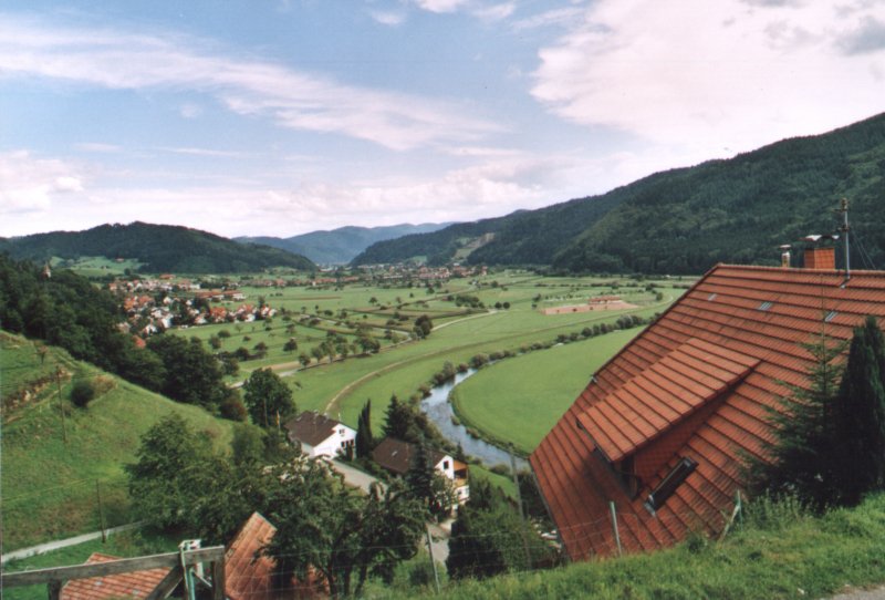 An der Schwarzwaldbahn: 
Im Gel�nde (III): Im mittleren Kinzigtal vor Hausach (ca. km 30) 