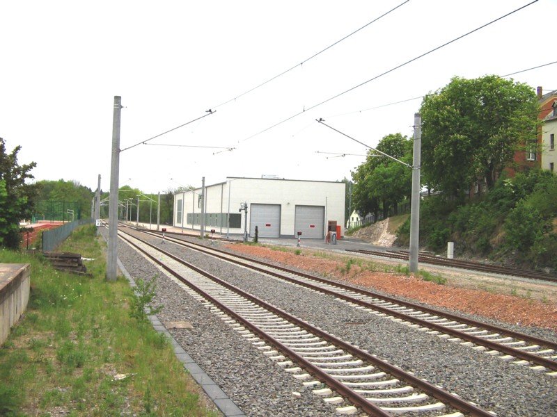 Anders als der Lokschuppen, der abgerissen und vllig neu aufgebaut wurde, hat der Wasserkran berlebt, 07.05.07