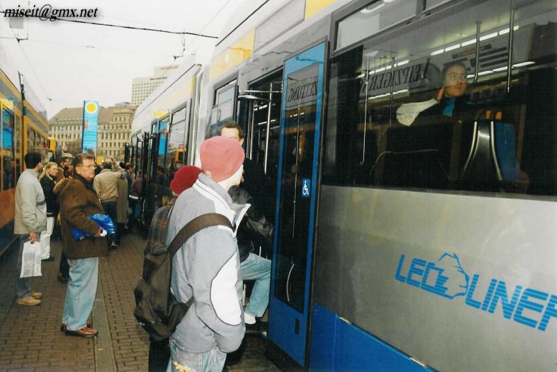 Ankunft des NGTW6  Leoliner  am 20.12.2003 Leipziger Hauptbahnhof