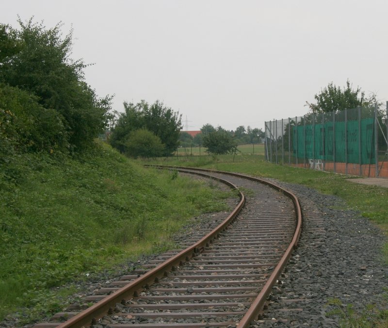 Anschlussglei des nichtmehr per Bahn bedienten Bundeswehrdepots auf der Strecke Neckarbischofsheim Nord-Hffenhard.