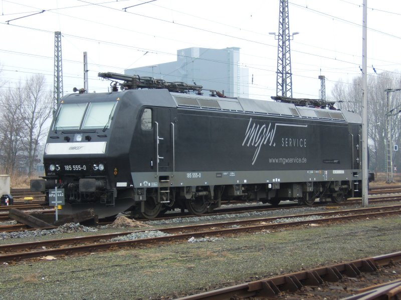 Antje(alias 185 555-0)stand am 23.1.07 im Gbf Hohe Schaar.