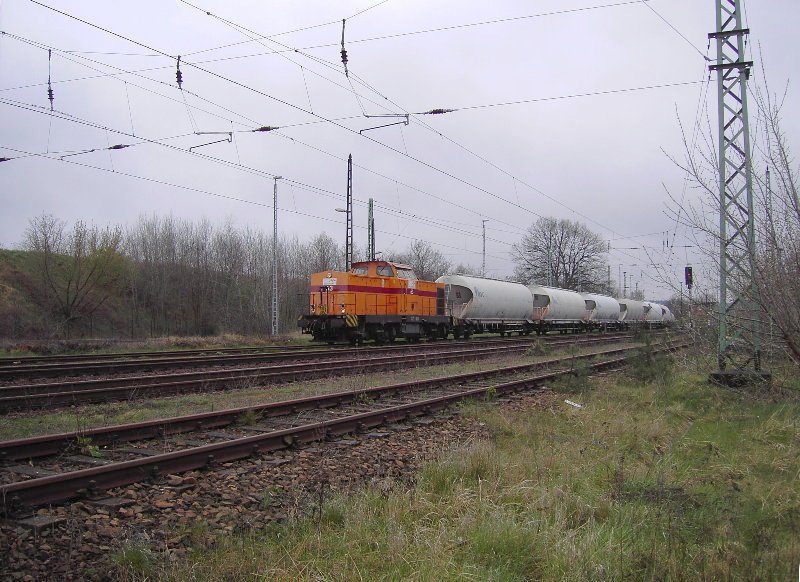 ArcelorMittal 292 063 am 10.04.2008 im Bahnhof Guben S�d
