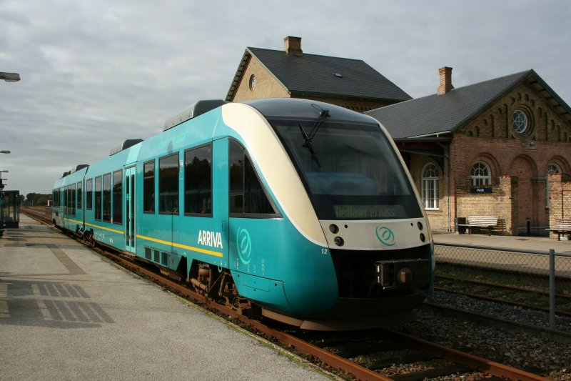 Arriva Triebwagen AR12 am 19.10.2008 in Varde. 

