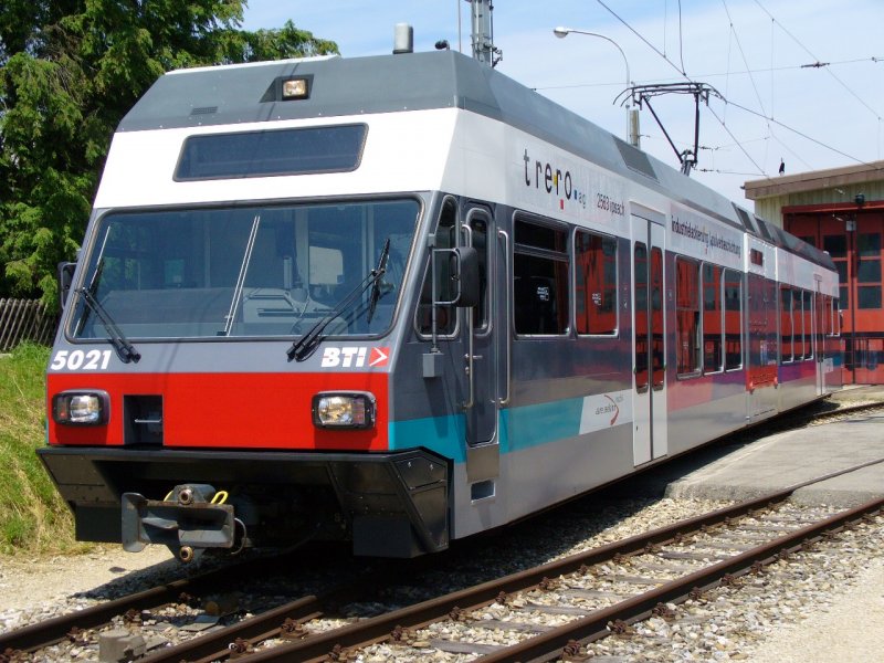 asm / BTI - Triebwagen Be 2/6 502 im Depotareal von Tuffelen am 30.05.2007