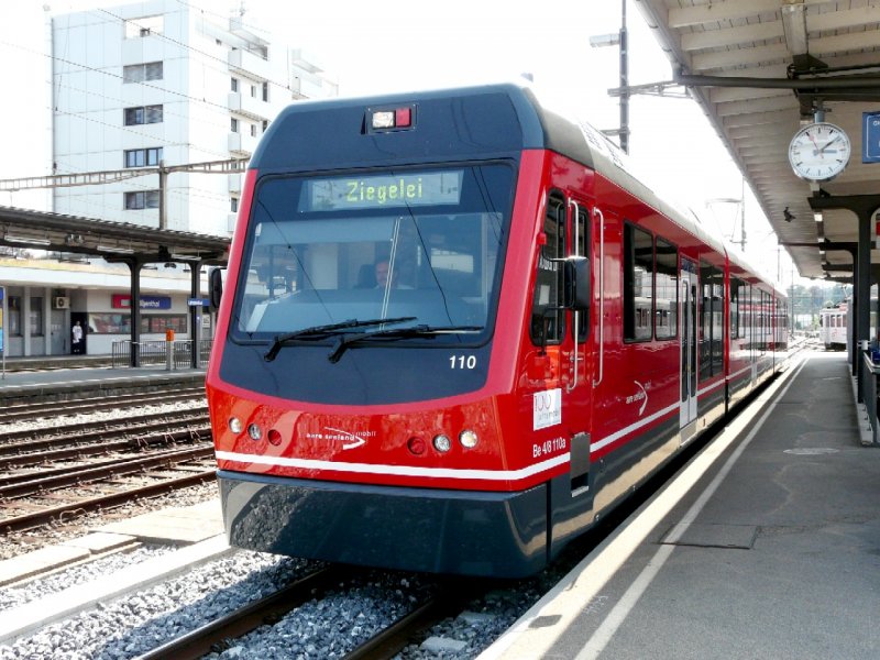 asm - Be 4/8 110 im asm Bahnhofsareal von Langenthal am 11.07.2008