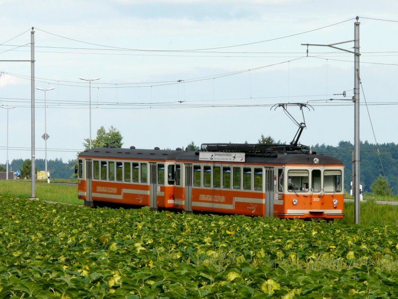 asm - Regio mit Steuerwagen Bt 352 und Triebwagen Be 4/4 103 unterwegs nach Wiedlisbach am 02.08.2008