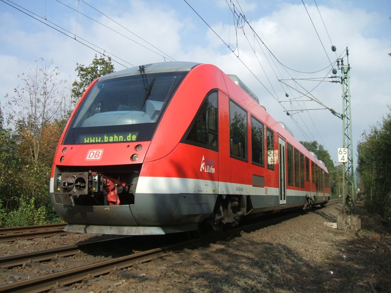 Au (Sieg) 08.10.2007                                              648 206 beim Umsetzen, gleich geht es dann als 39523 von Au (Sieg) nach Dillenburg.
