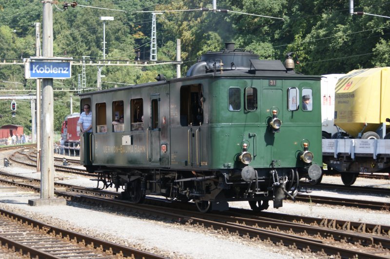 Auch der Dampftriebwagen CZm 1/2 kam am 22/23.08.2009 in Koblenz zum Einsatz