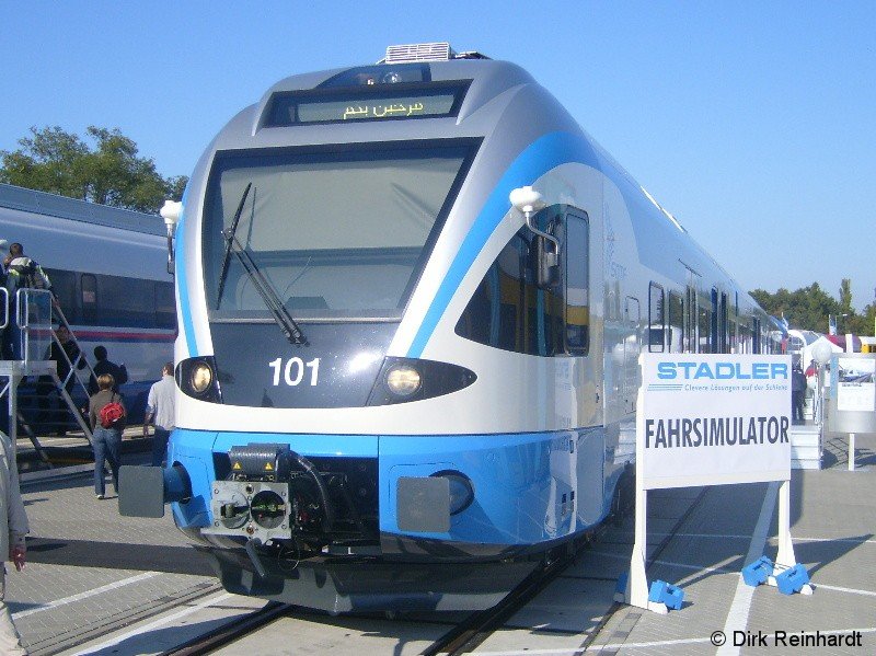 Auch der schon seit Jahren auf deutschen Gleisen fahrende Flirt-Triebzug war auf der InnoTrans 2008.
