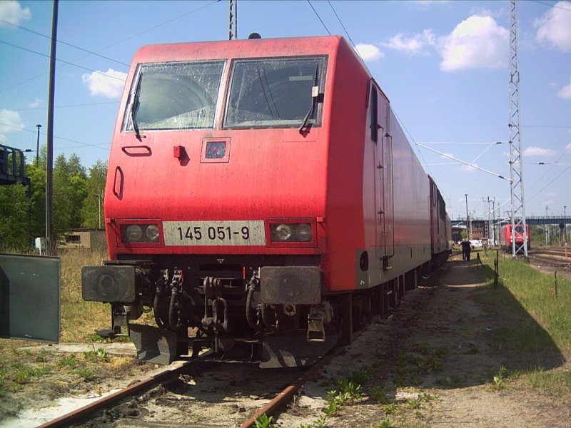 Auf dem Bahnfest in Elstal habe ich die baureihe 145 051-9 gesehen     