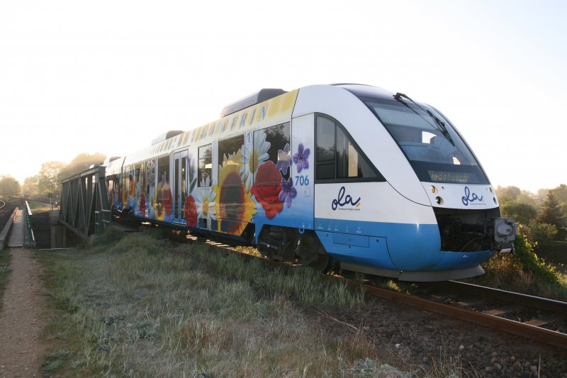 Auf dem Weg nach Gadebusch von Parchim am 02.05.2009 an der Strecke Parchim - Rehna