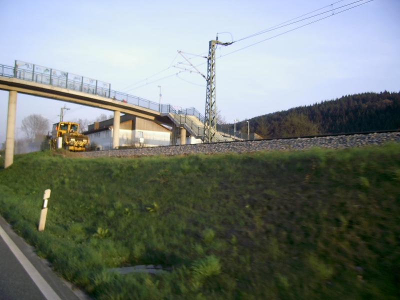 Auf der Hllentalbahn wird gearbeitet, hier kurz nach dem Bf FR Wiehre