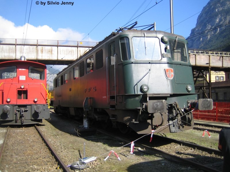 Aufgebochte Ae 6/6 11510 ''Rheinfelden'' anlsslich des Gotthardjubilums in Erstfeld am 8.9.07