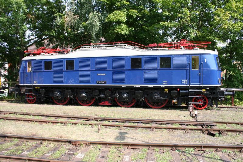 Aufnahme vom 03.09.2005 im DB Dampflokwerk Meiningen anllich der XI. Dampfloktage, Lok E18 047.