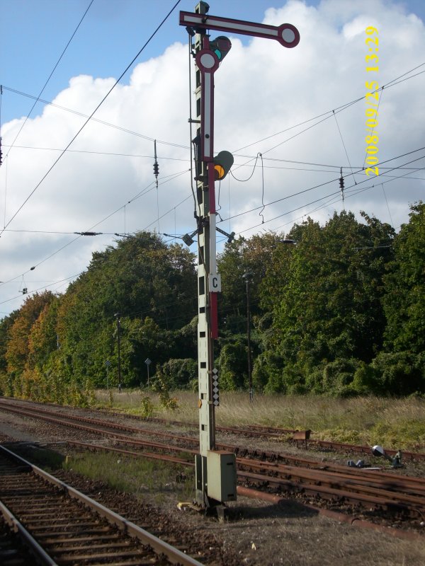 Ausfahrsignal  C  in Sassnitz Richtung Lancken.
