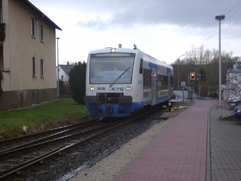 Ausfahrt aus dem Bahnhof Michelbach in Richtung Hanau