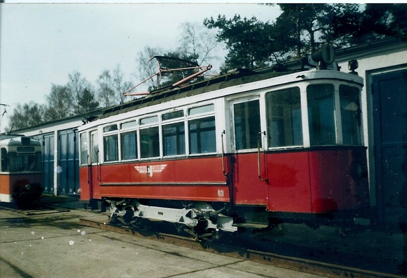 Ausgestellte Straenbahn im Eisenbahn&TechnikMuseum Prora.